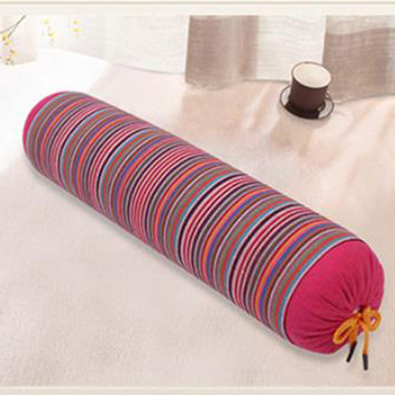 

Stripe Yoga cervical pillow old coarse cloth buckwheat pillow health care Physiotherapy Neck