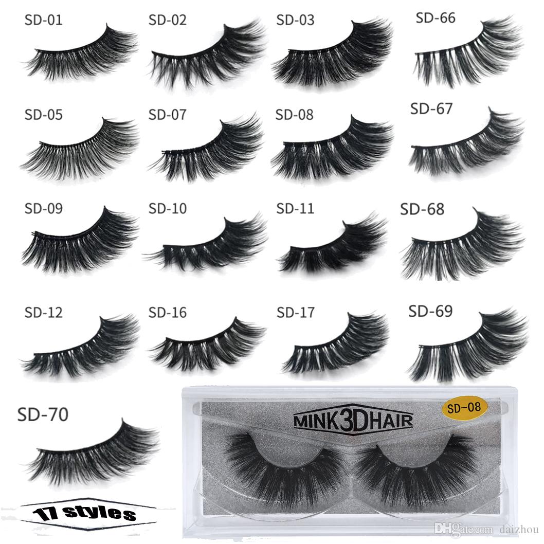 

Mink Eyelashes Wholesale 3D Mink lashes Crossing Mink Lashes Hand Made Full Strip Eye Lashes 17 Styles New Package cilios naturais