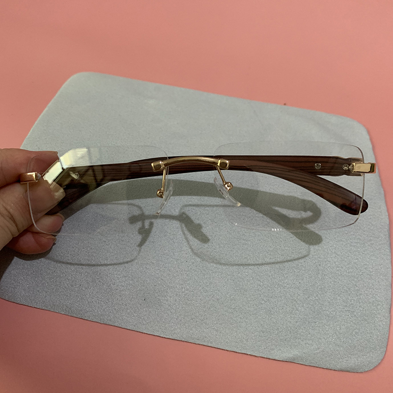 

evove Rimless Eyeglasses Frames Male Gold Glasses Men Women Fashion Eyewear Spectacles for Reading/myopia Lens Ultralight