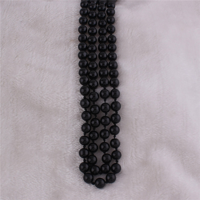 

Grace Jun New Arrival Handmade Long Simulated Pearl Necklace for Women Flapper Cluster Statement Pendant Necklace10mm/140cm