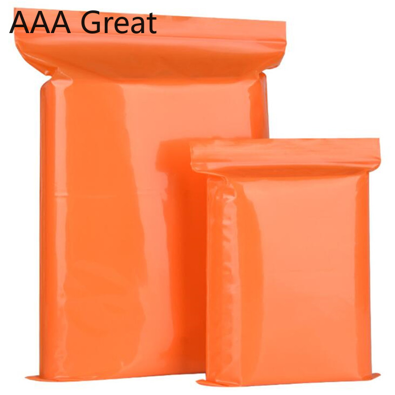 

100/300Pcs Storage Plastic Bags Package Bag Self Seal Sundries Packaging Pouches Opaque Packing Bag Orange
