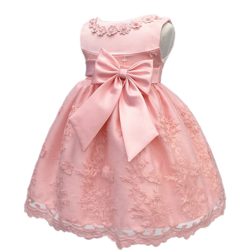 

Baby Girl Dress Lace Flower Christening Gown Photography Clothes Birthday Party Dress for Baby Girl Infant Party Costume, Light purple