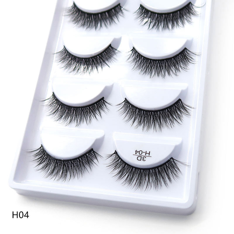 

5 Pairs 3D Eyelashes False Eyelashes Natural Long Messy Lashes Fake Eye Lashes Extension maquiagem Cilios Make Up Beauty Tools