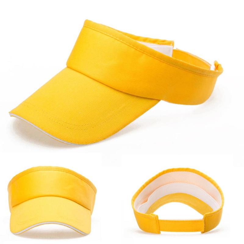 

Unisex Tennis Caps Women Men Sun Sports Visor Hat For Men Women Running Beach Baseball Caps 15 Solid Color Wholesale golf hats, White
