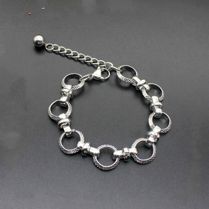 

Hot Sale Adjustable Extension Chain Bracelet 316L Stainless Steel Circle Beaded Bracelet for Men Women Minimalist Jewelry Gift