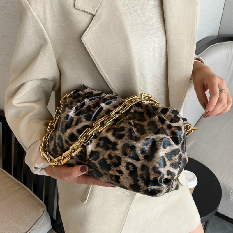 

NBPACK Soft Leather Hobos Bag Single Shoulder Purse Women Crossbody Bag Luxury Handbag And Purse Day, Gray-leopard-style1