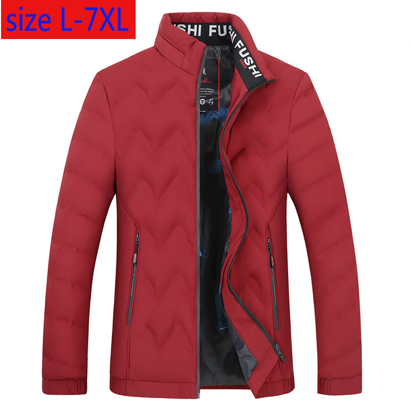 

New Arrival Fashion Autumn Winter Style Men Padded Jacket Fashion Casual Thick Coat Youth Plus Size  Xl 2xl 3xl 4xl 5xl 6xl 7xl, Black
