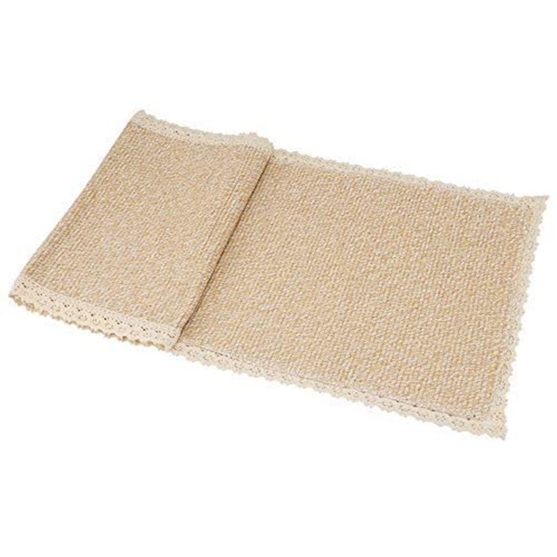 

Cotton Lace Table Runners, Fashion Contracted Table Cover Linen for Restaurant Kitchen Banquet Events Decor, Beige