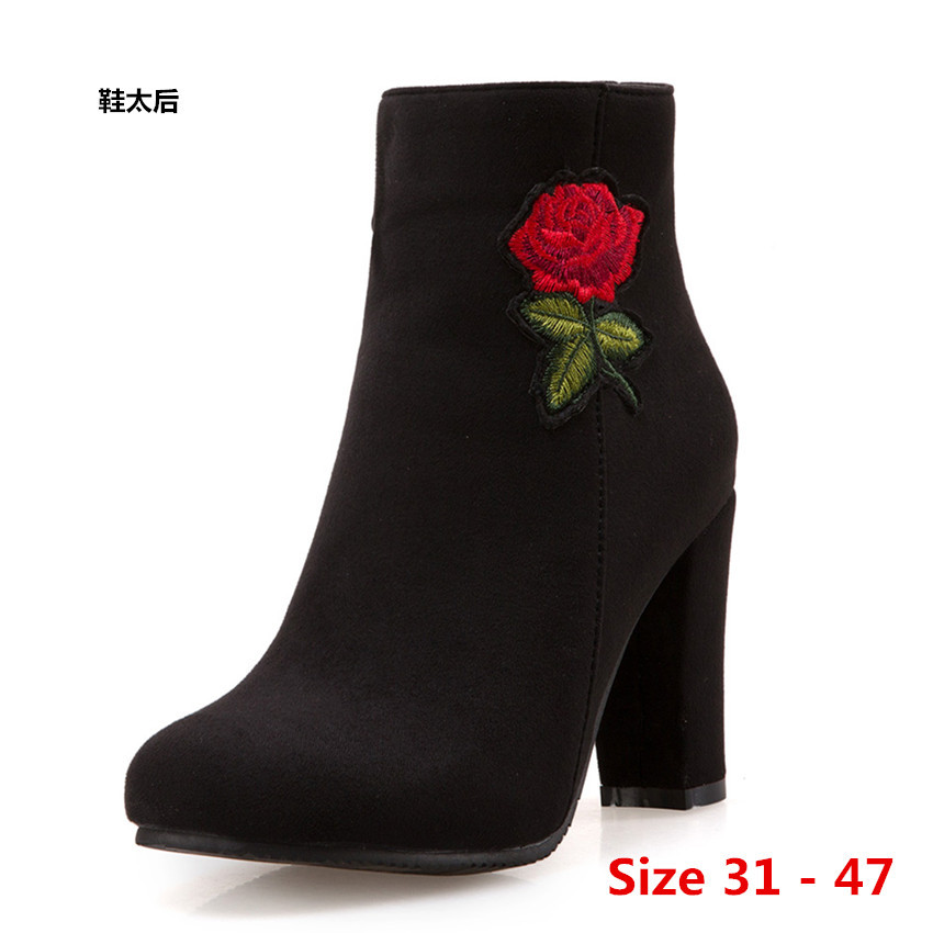 

Sexy Ankle Boots Woman High Heel Boots High Heels Women Shoes Spring Autumn Short Booties Female Small Big Size 31 - 47, Green