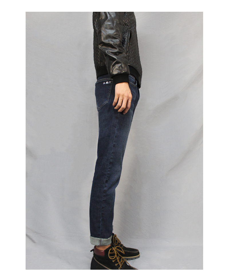 

New thick loose business casual work nine minutes of pants, Blue