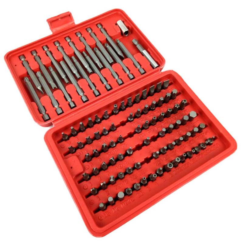 

98pcs Torx Star Spline Hex Cross Slotted Socket Bit Set Tool Kit Garage Repair Tools Combination Tool Set Toolbox Screwdriver
