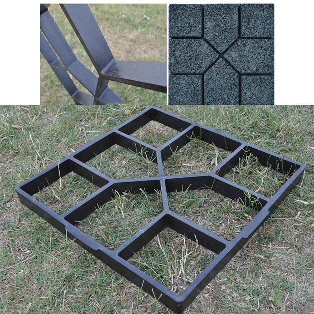 

Garden Walk Pavement Mold DIY Manually Paving Cement Brick Stone Road Concrete Molds Path Maker Reusable DIY Manually Paving