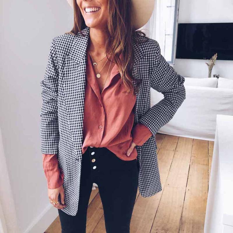 

Fashion Women Ladies Casual Suit Coat Business Blazer Long Sleeve Outwear Formal Jacket Tops, Black