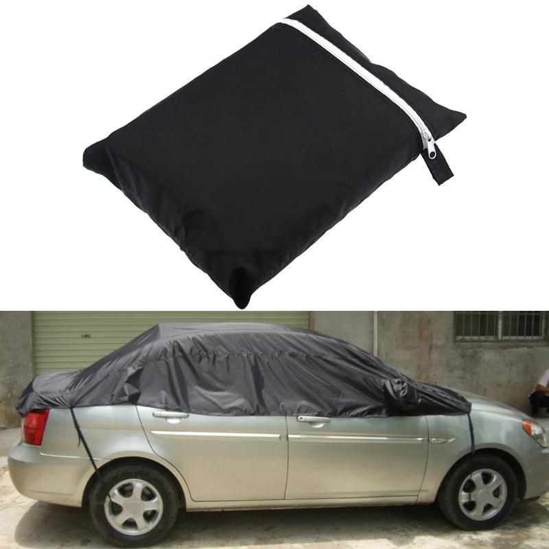 

Universal Car Cover Snow Ice Dust Sun UV Rain Resistant Half Covers 3 Sizes Car Protector Outdoor Protector Cover