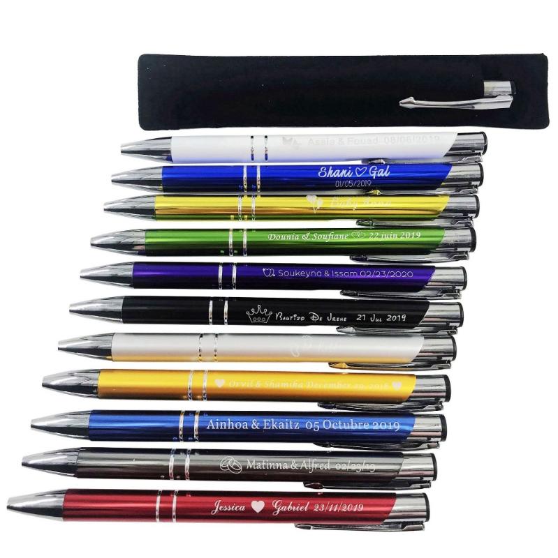 

10pcs Personalized Engraved Metal Ballpoint Pen Personalized Wedding Favor Bridal Show gift Customalized Promotional gift