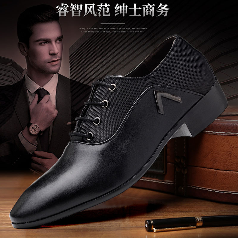 

2020 New Mens Shoes Business Dress Shoes Mens XXXXXL Casual Shoes Size Pointed Lace-up, Black