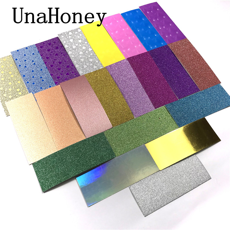 

200 Pcs Eyelash Glitter Background Round Paper for Lashes Packaging Box Rectangle Glitter Paper for Private Label Eyelash Box