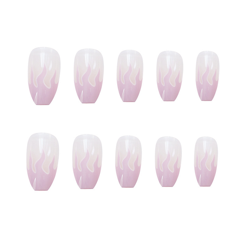 

Hot sale Women Elegant Temperament Pink False Nails sweet Wear False Nails Art Fake Extension Tips With Glue, Bhydlb90-glue