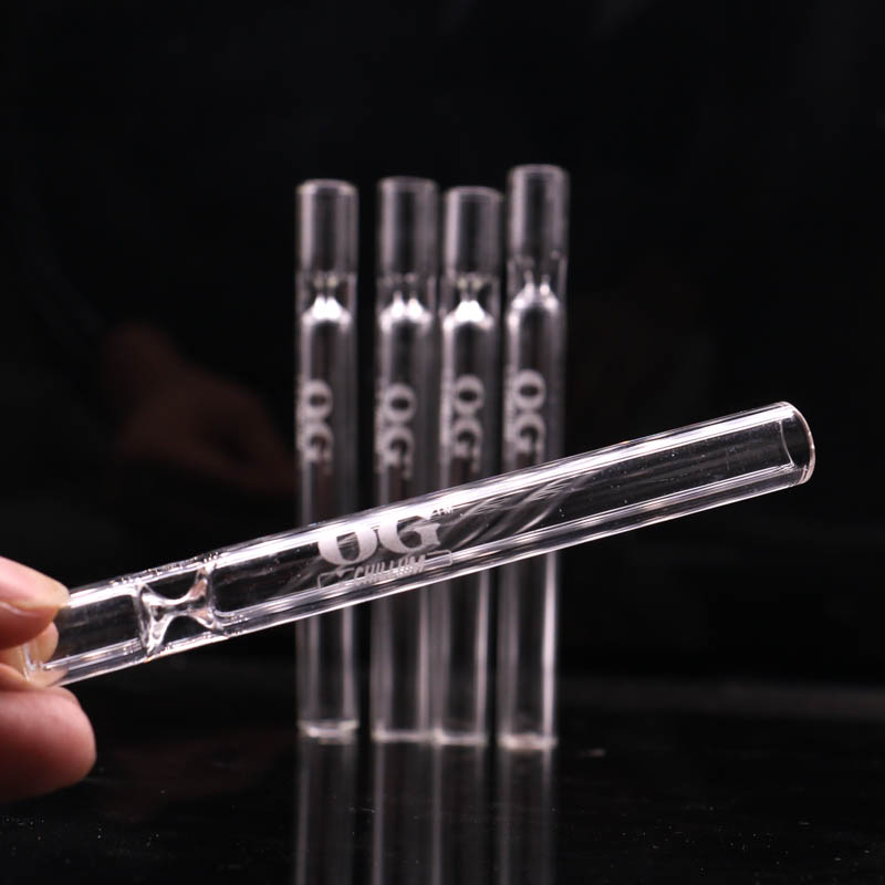 

wholesale OG Glass Pipe Bats Steamroller Hand Pipes for Smoking Bat Tobacco Hookah Heady Tube pocket