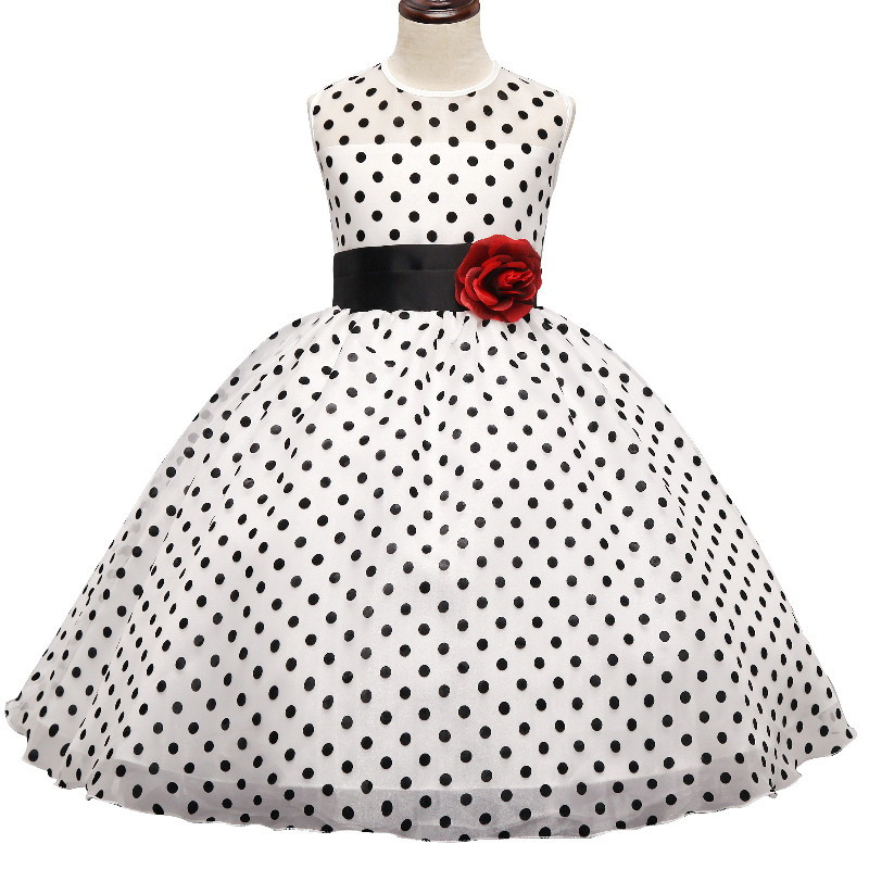 

Children's Princess Dresses For Girls Clothing Polka Dots Flower Tutu Dress Girl Ceremony Party Little Girl Casual Wear Age 8 10, Hi