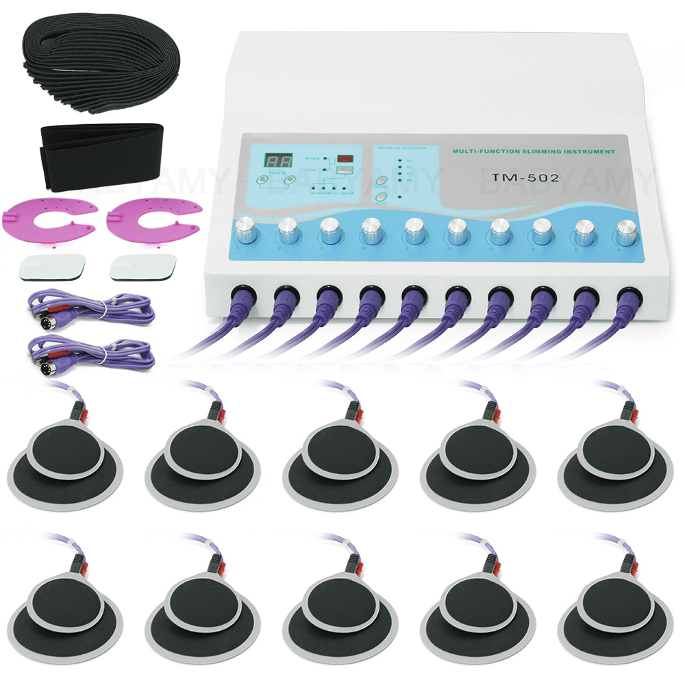 

TM 502 body slimming ems muscle stimulator Electrostimulation Machine Russian Waves Muscle Stimulator Free Shipping 10 Pair Pad