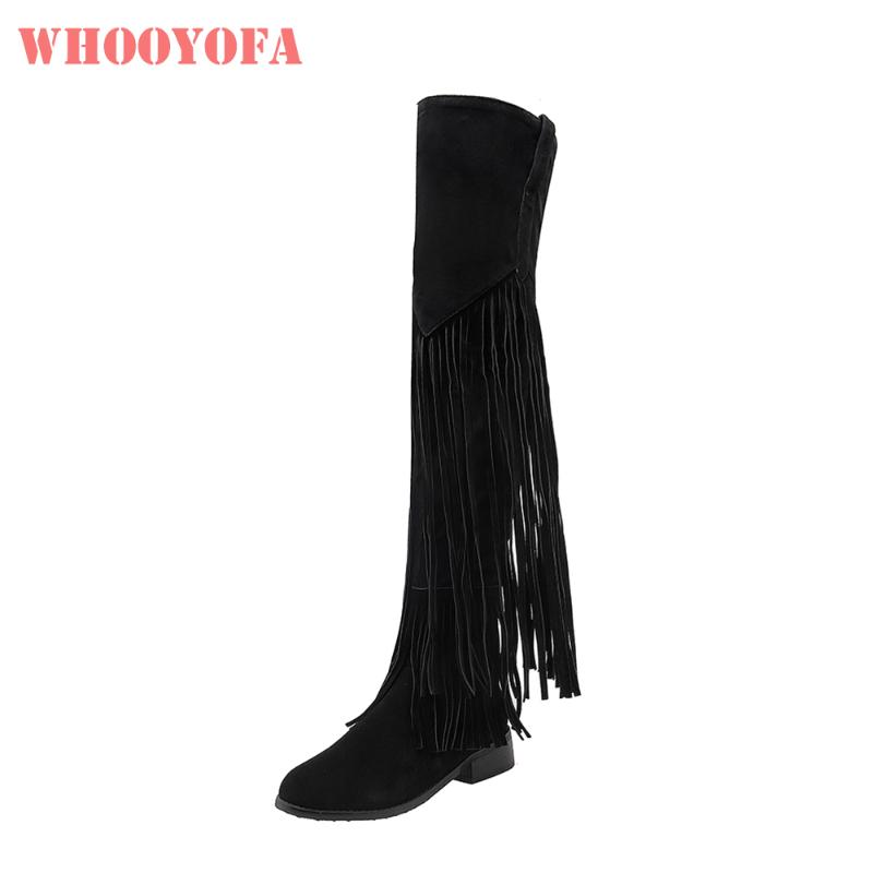 

Hot Winter Brand New Sexy Black Yellow Women Thigh High Boots Med Heels Lady Riding Shoes WB306 Plus Big Size 11 32 43 46