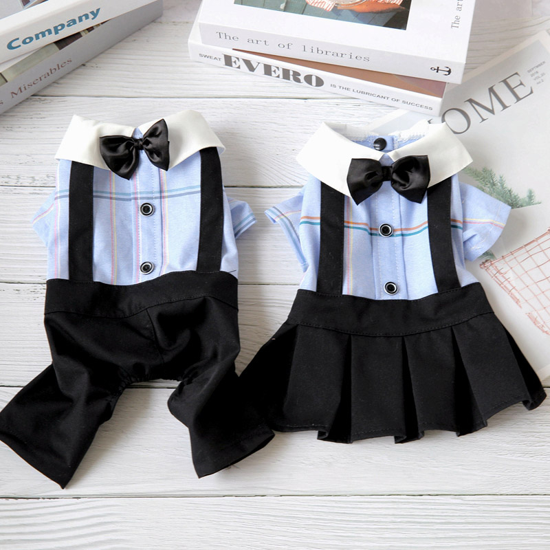 

Handsome Dog Clothes Leisure Puppy Pet Shirt Clothing For Small Medium Dogs Coat Ropa Perro Chihuahua Pet Clothes Yorkshire Pug, Blue dress