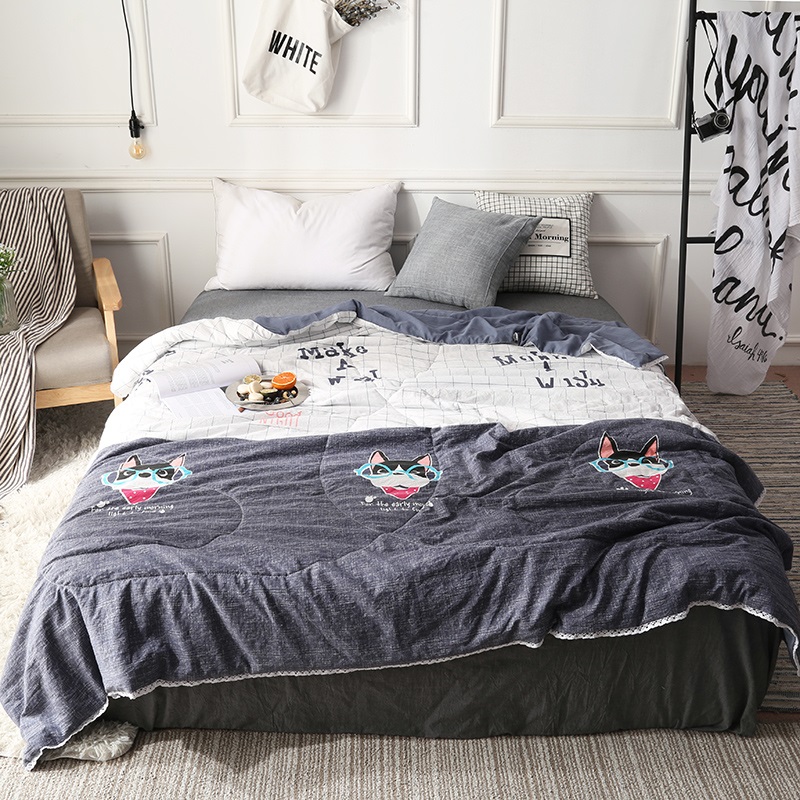 

2020 New Solid Color Pink White Summer Quilt Blanket Comforter Bed Cover Quilting Home Textiles Suitable For Children/Kids CF, Lavender