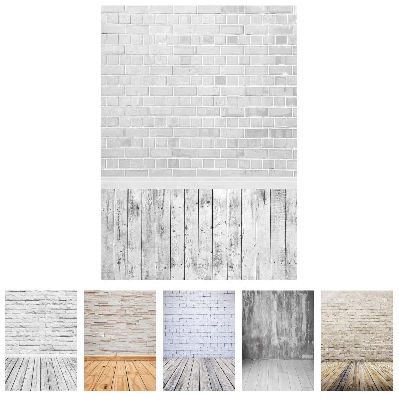 

Photographic Background White Brick Wall Wooden Floor Custom Backdrop Studio for Children Baby Pet Toy Fond Photo Photobooth