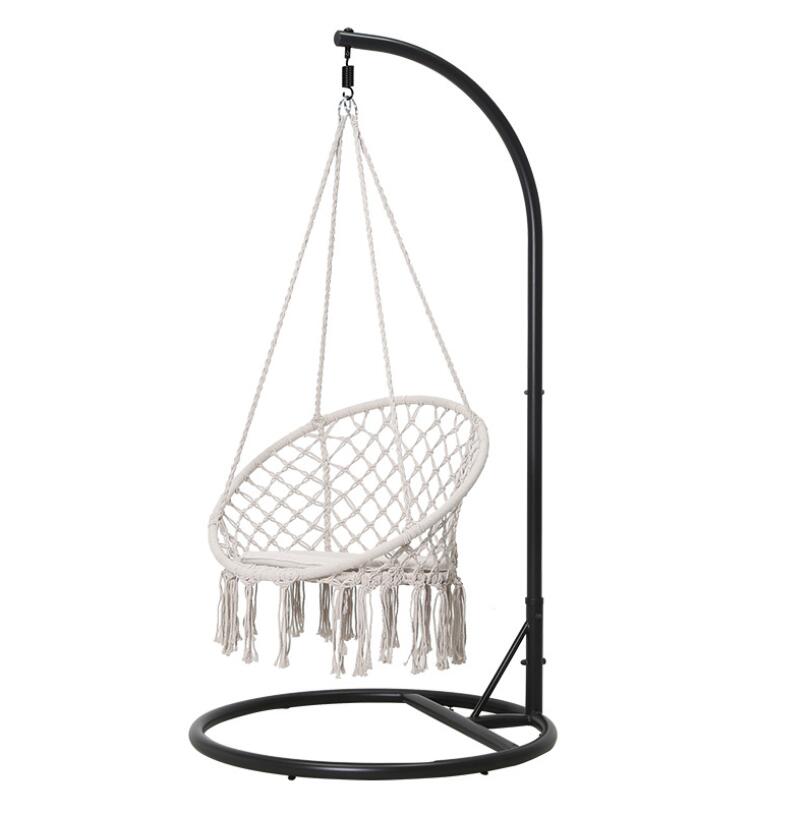 Hanging chair bedroom girl Living Room Furniture tassel rocking chairs Nordic indoor balcony home swing red shop cradle-image-588596931