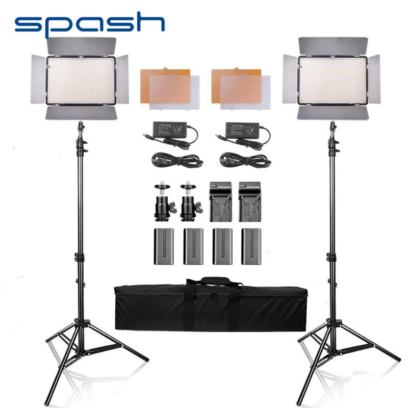 

spash TL-600S 2 in 1 Kit Portable LED Video Light Photo Lamp 25W 5500K Photographic Lighting with Tripod Stand for Youtube Shoot