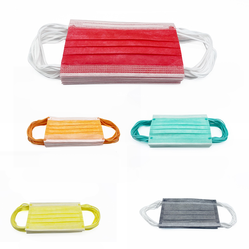 

Disposable Mask 3-layer Protective Face Mask Anti PM2.5 Adult Breathable Facial Dust Mask Black Blue colorful