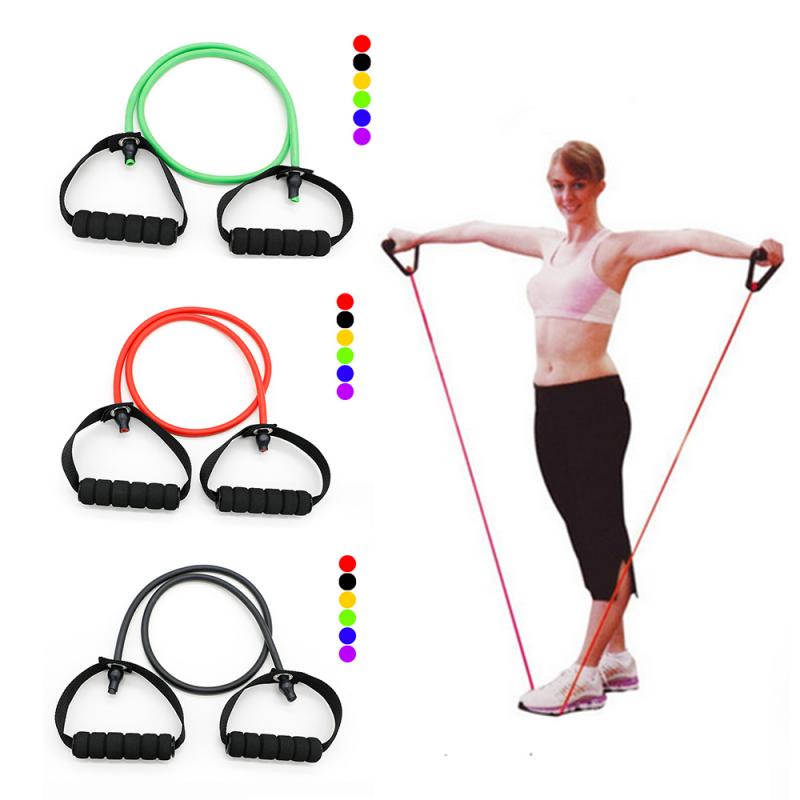 

2020 120CM Yoga Pull Rope Elastic Resistance Bands Fitness Home Gym Workout Exercise Tubes Practical Rubber Expander