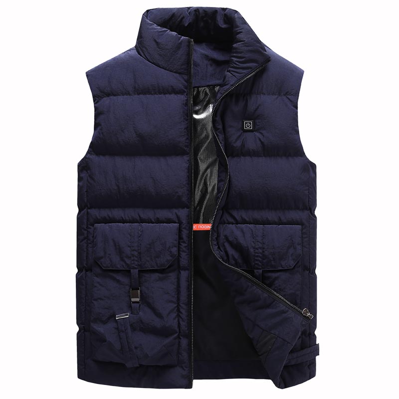 

Heated Jackets USB Infrared Heating Vest Jackets Winter Flexible Usb Thermal Clothing coat For Sports Hiking Men Women Outdoor, Black