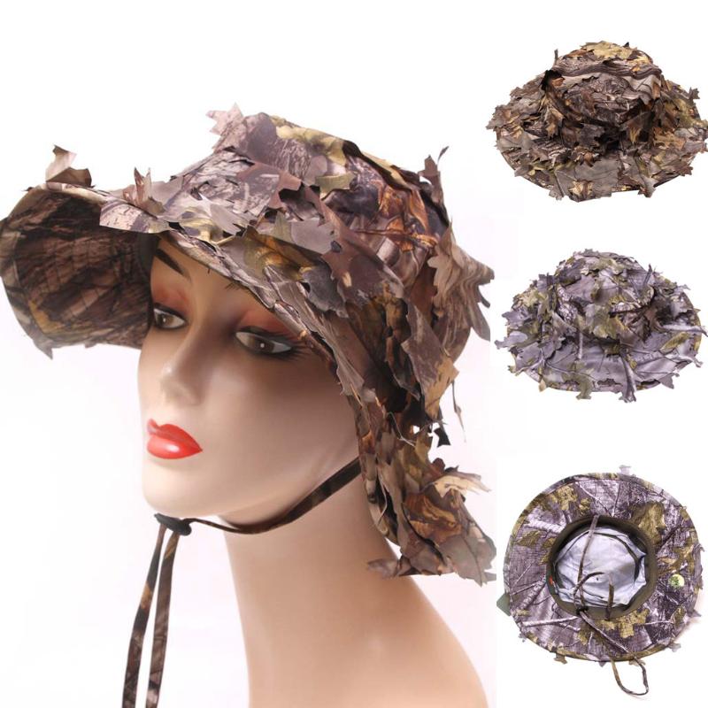 

Men Women Summer Hats for Women Cap Leaf Bionics Camouflage Hunting Fans Hat Cowboy Outdoor Fashion Hat with Drawstring gorras