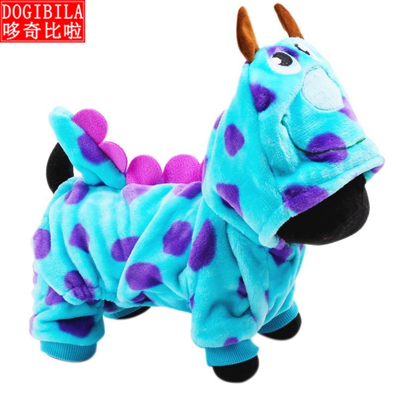 

New Small Dog's Clothes with Pants Small Dog Jacket Coat Casual Indoor turned with pet clothing winter, Blue