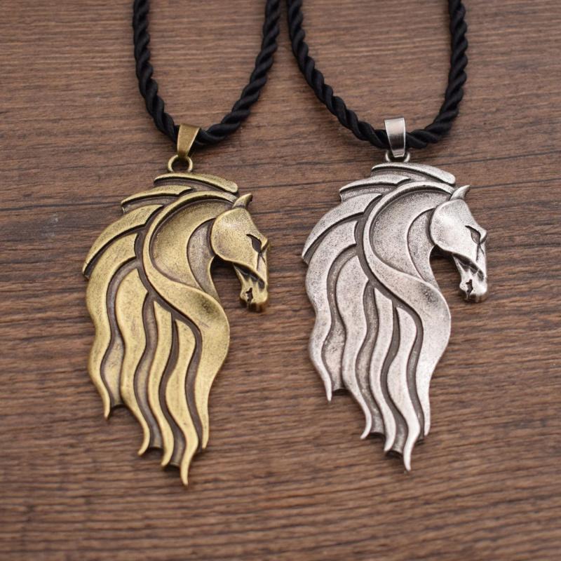 

horse head men necklace jewelry lover equestrian gift accessory 14pcs/lots