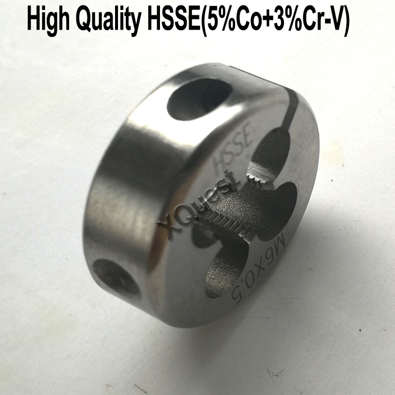 

XQuest HSSE Round Split Die M7 M8 M9 M10 Metric Fine Thread cutting Adjustable dies M11 M12 M14 M16 X2X1.5X1 for stainless steel
