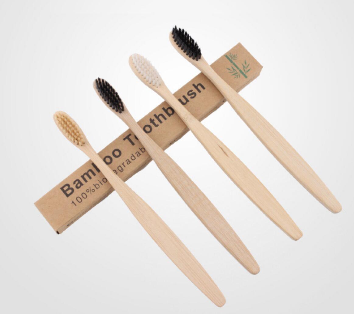 

New 2020 100% Biodegradable Bamboo Toothbrush Wholesale Environment Wooden Bamboo Toothbrush Oral Care Soft Bristle Free Shipping