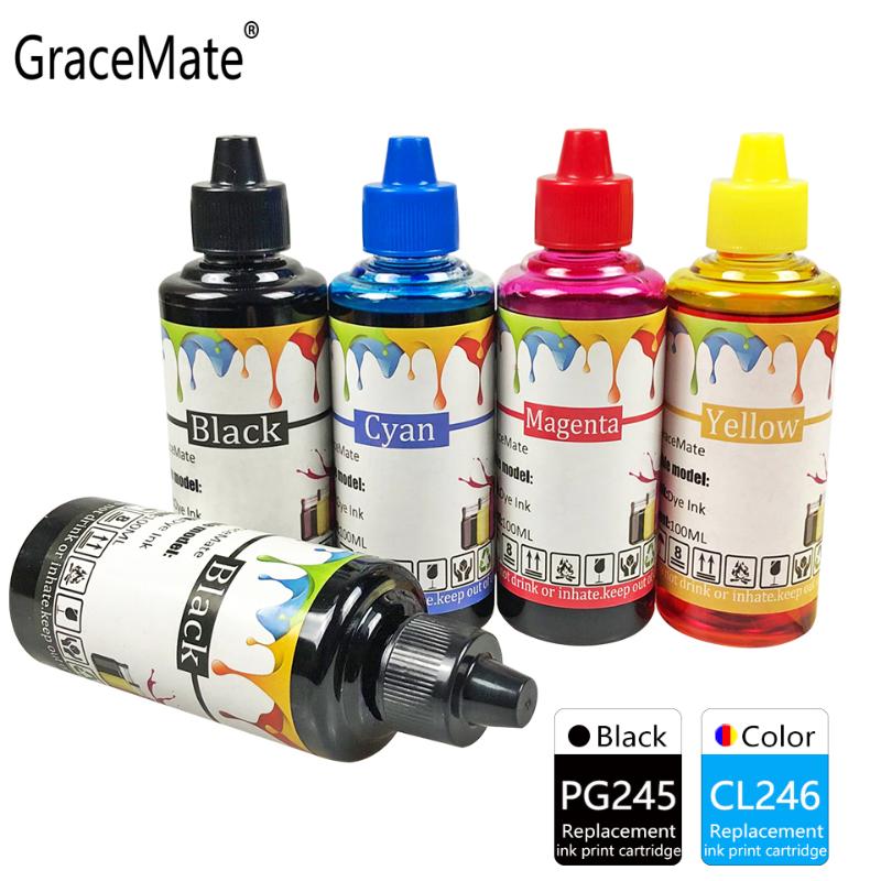 

GraceMate Ink Refill Kit PG245 CL246 Compatible for Canon Pixma IP2820 MX492 MG2924 MX492 MG2520 Printers
