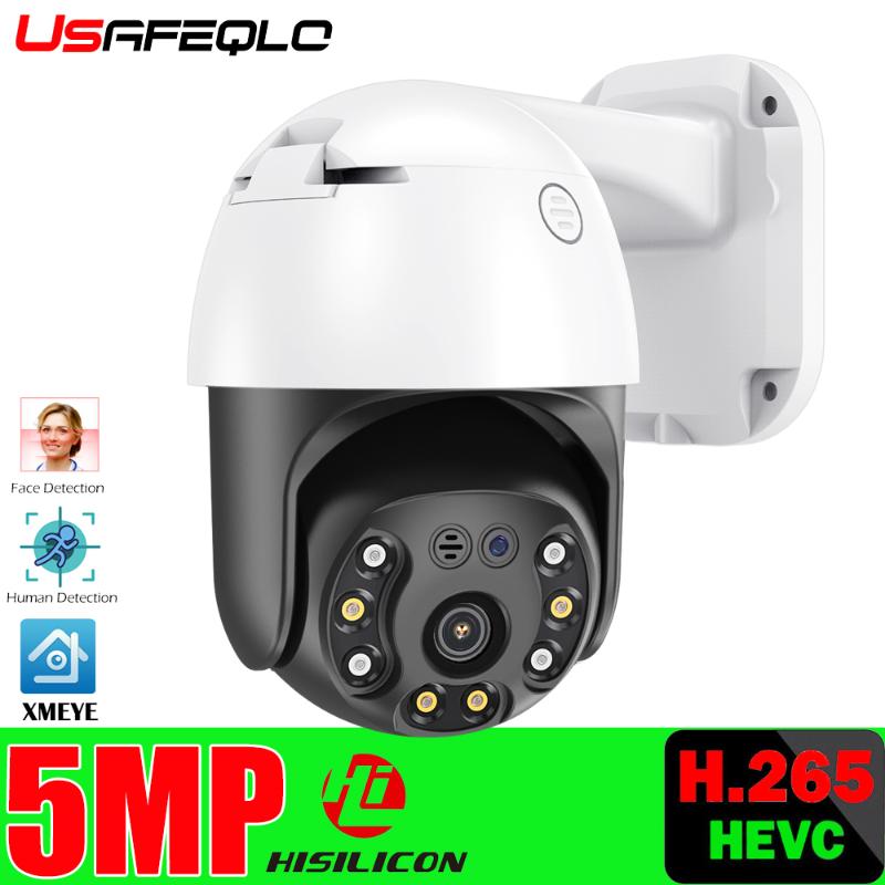 

USAFEQLO H.265 Hi3516 3MP 5MP POE PTZ IP Camera 4X Digital ZOOM 5MP CCTV IP Camera ONVIF for POE NVR System Waterproof Outdoor