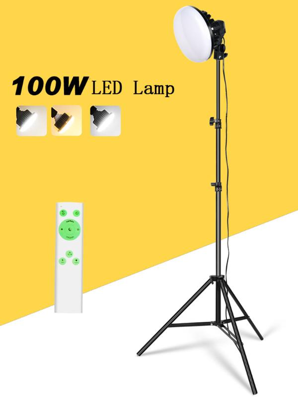 

Photography Video 3000k-5500K 220V 100W LED Lamp CRI 90 Fill Light Stand Continuous Lighting Kits Photo Studio Accessories