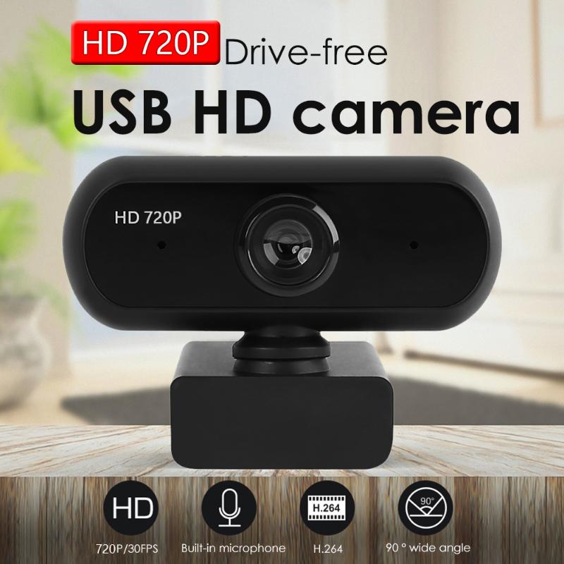 

VODOOL 1280 x 720p Web Camera 720P HD USB Webcam with Microphone for Laptop Desktop Computer Accessory Live Streaming