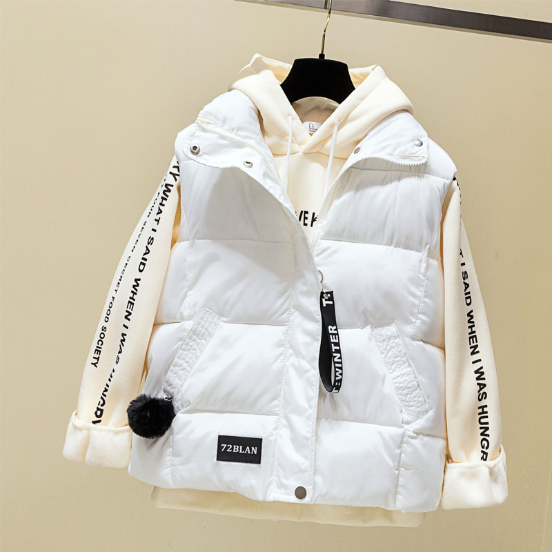 

Stand Collar Women Winter Vests 2020 New Short Vest Cotton Padded Jacket Sleeveless Female Winter Waistcoat Vest, Tm0017black