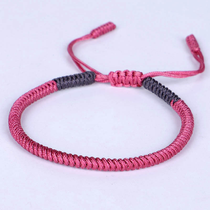 

Multicolour Handmade Charm Women's Knots Rope Bracelet Adjustable Link Lucky Bohe Jewlery
