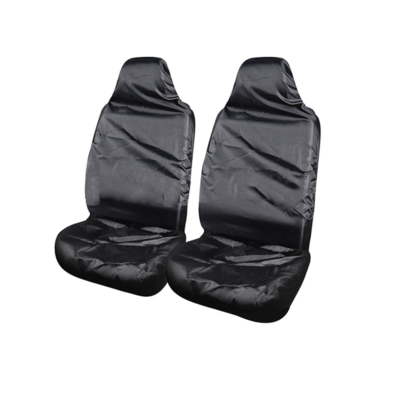 

2 Pcs Car seat cover Driver and front passenger seat covers Black waterproof cover Car decoration modified