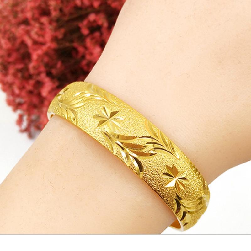 

Classic Womens Wedding Bridal Bangle Bracelet Dubai Bangle Jewelry Africa Arab Thick Bangles Jewely
