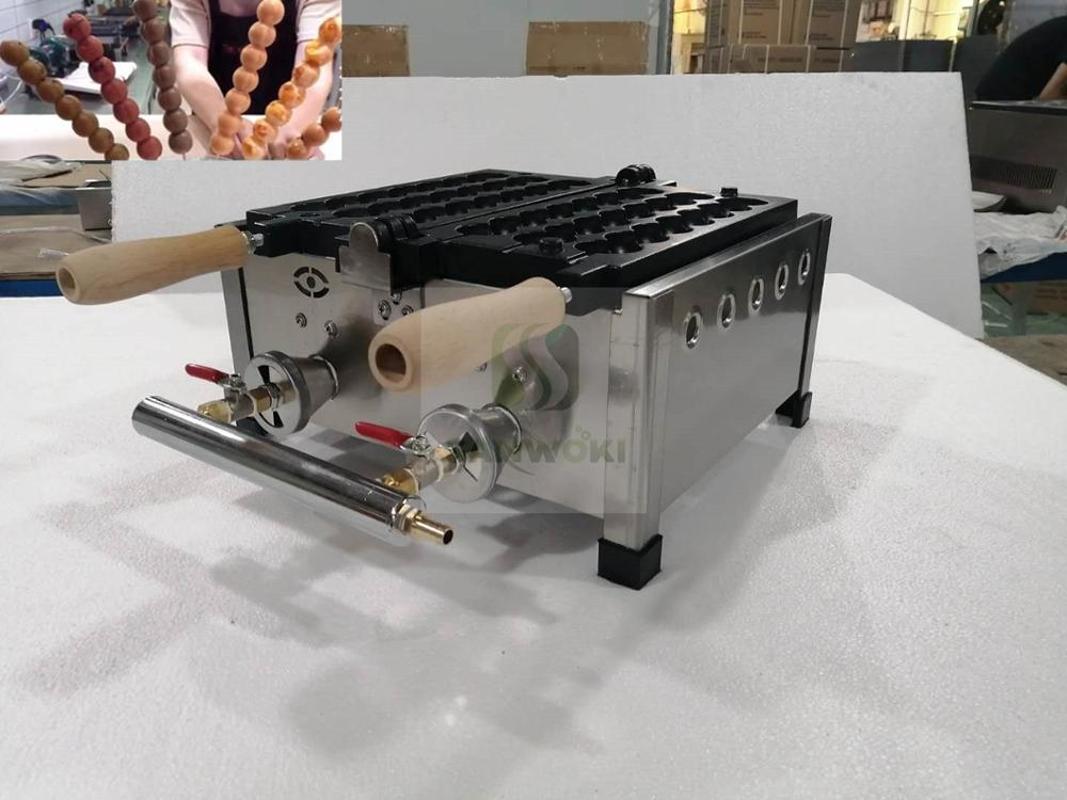 

3PCS/Plate Gas Waffle Candied Haws Shape Egg Waffle Skewer Baker Egg Cake Maker Cake Making Machine