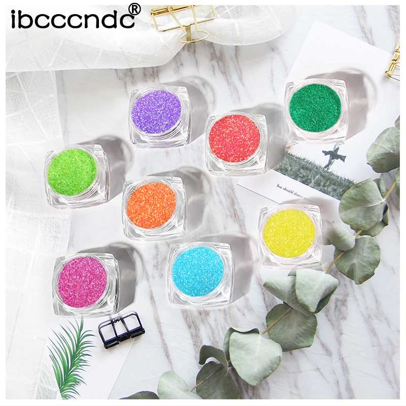 

Brillos De Gel De Unas Holograficos Polvo Espejo Brillante Arte Unas Magnifico Polvo Pigmento cromo Arte