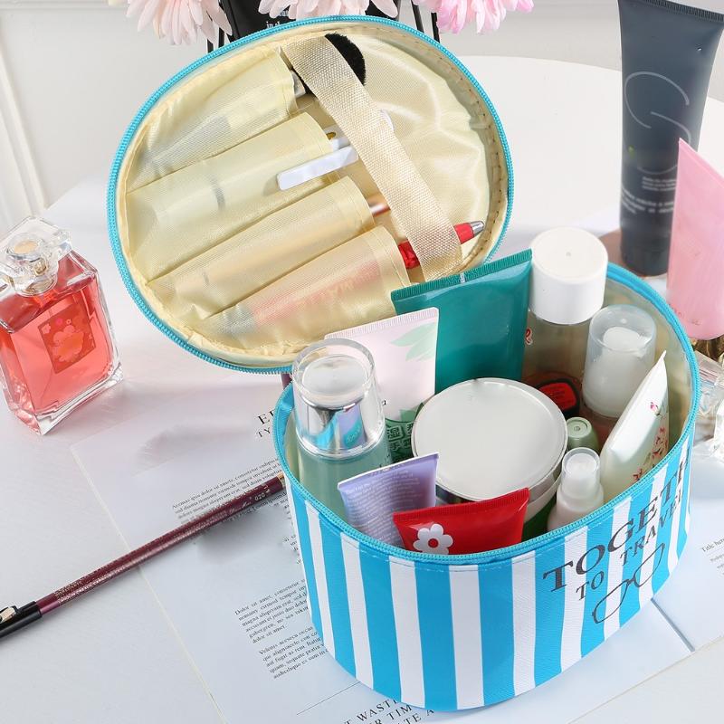 

Multifunctional Cosmetic Bag Women Oxford Cloth Travel Make Up Necessaries Organizer Zipper Makeup Case Pouch Toiletry Kit Bags, Black